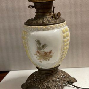 Antique Kerosene Parlor Lamp